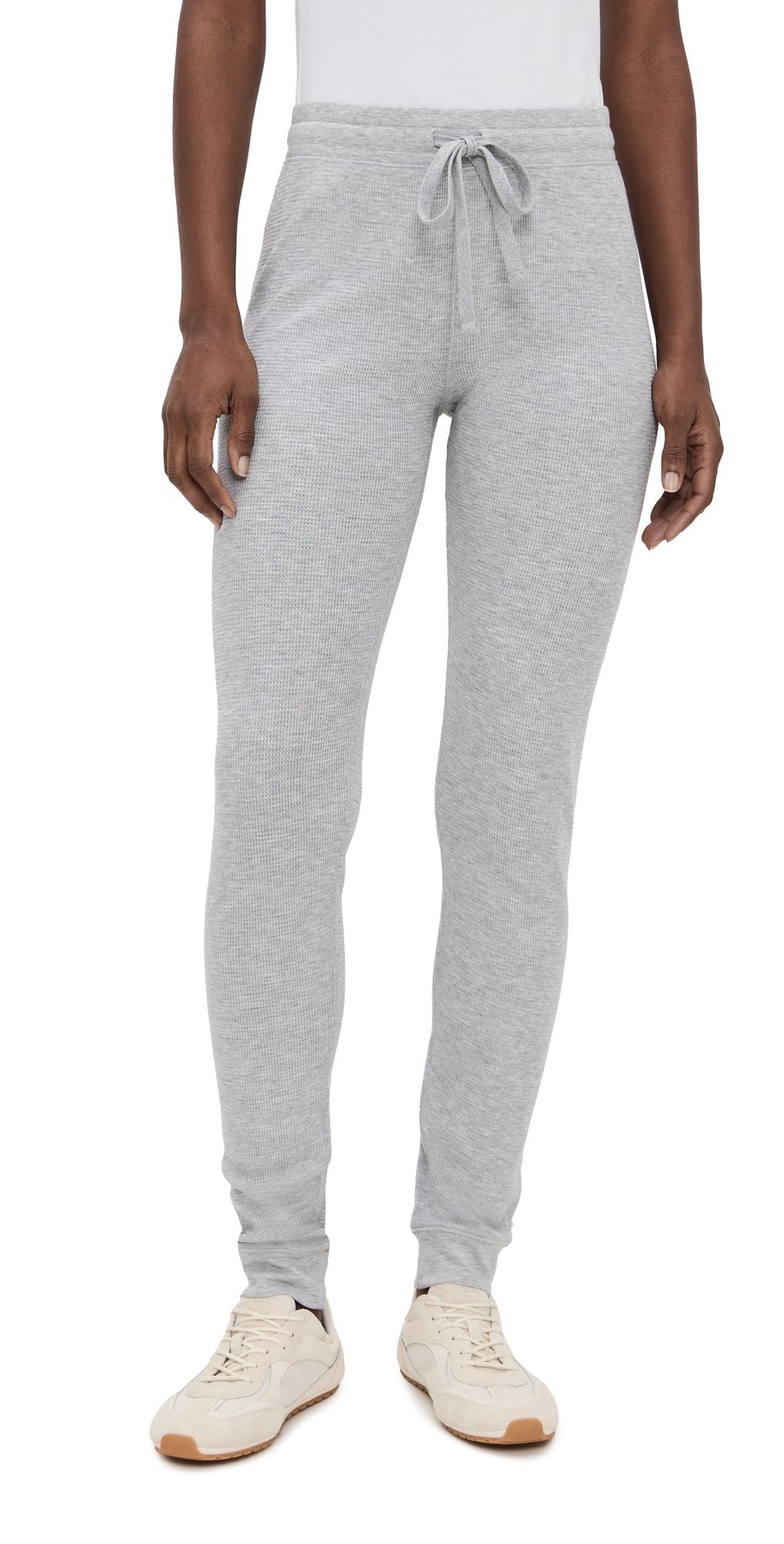 Éterne Chloe Drawstring Thermal Pants Heather Grey L
