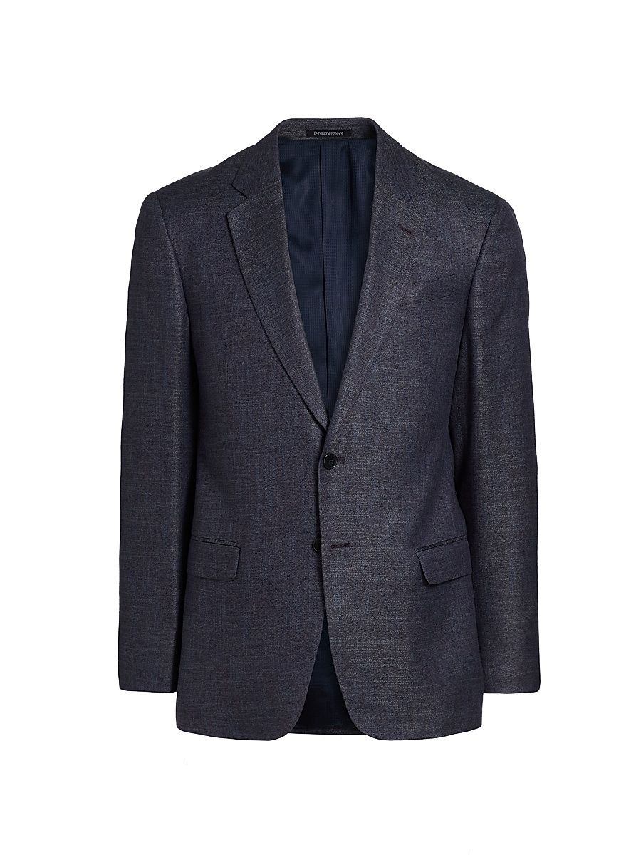 Men's Woven Two-Button Sport Coat - Dark Grey - Size 42