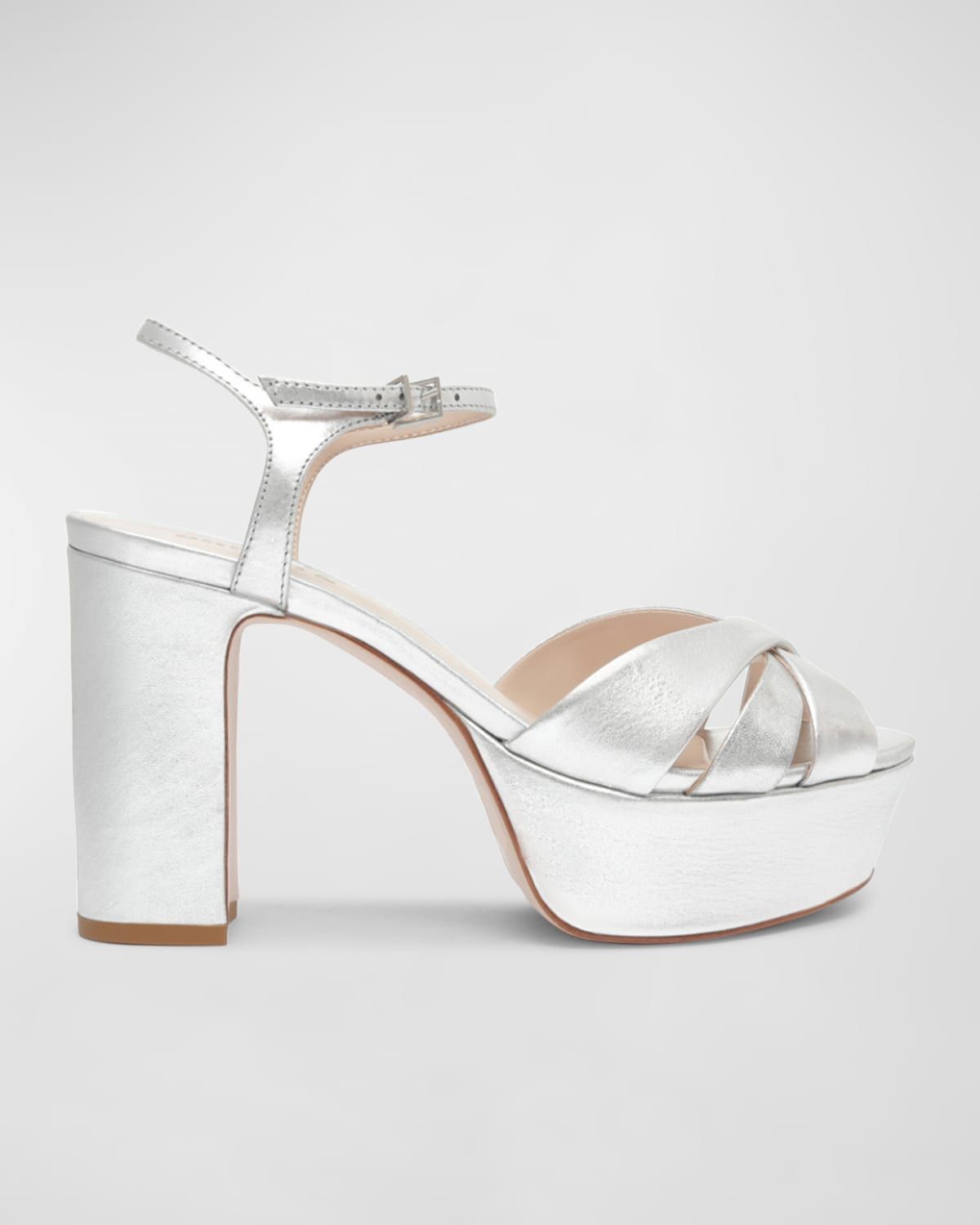 Keefa Metallic Leather Platform Sandals
