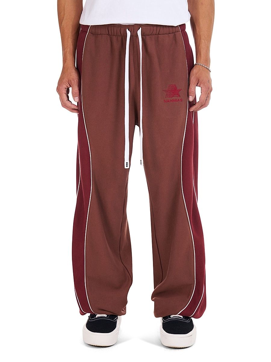 Men's Ollie Wide-Leg Sweatpants - Vintage Burgundy Fleece - Size Large