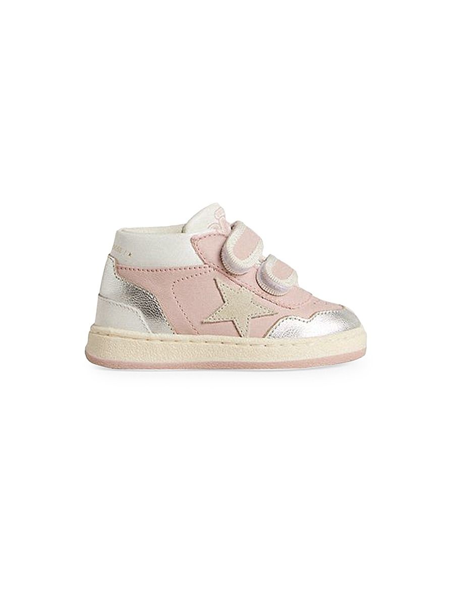 Baby Girl's & Little Girl's June Basket Leather Sneakers - Pink Silver - Size 10 (Toddler)