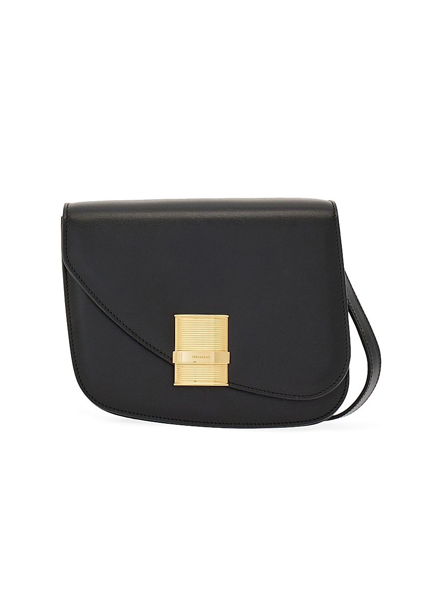 Women's Fiamma Small Leather Crossbody Bag - Nero