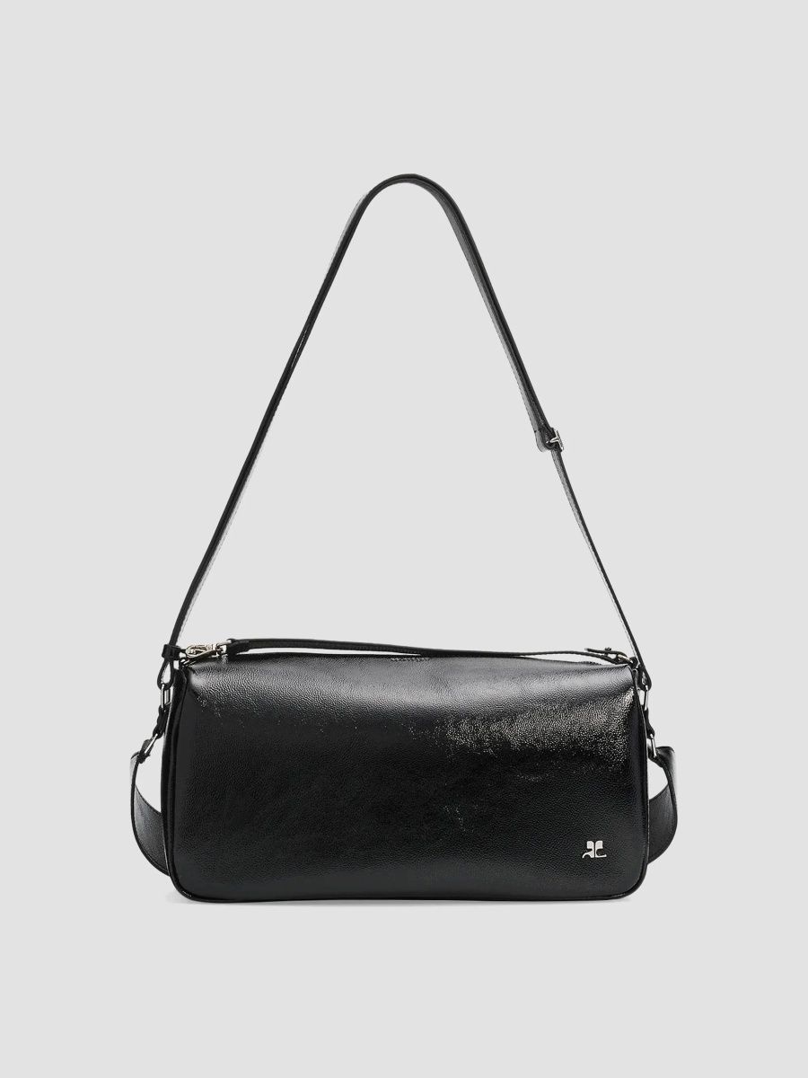 Courreges Women's Three Sixty Leather Shoulder Bag - Black