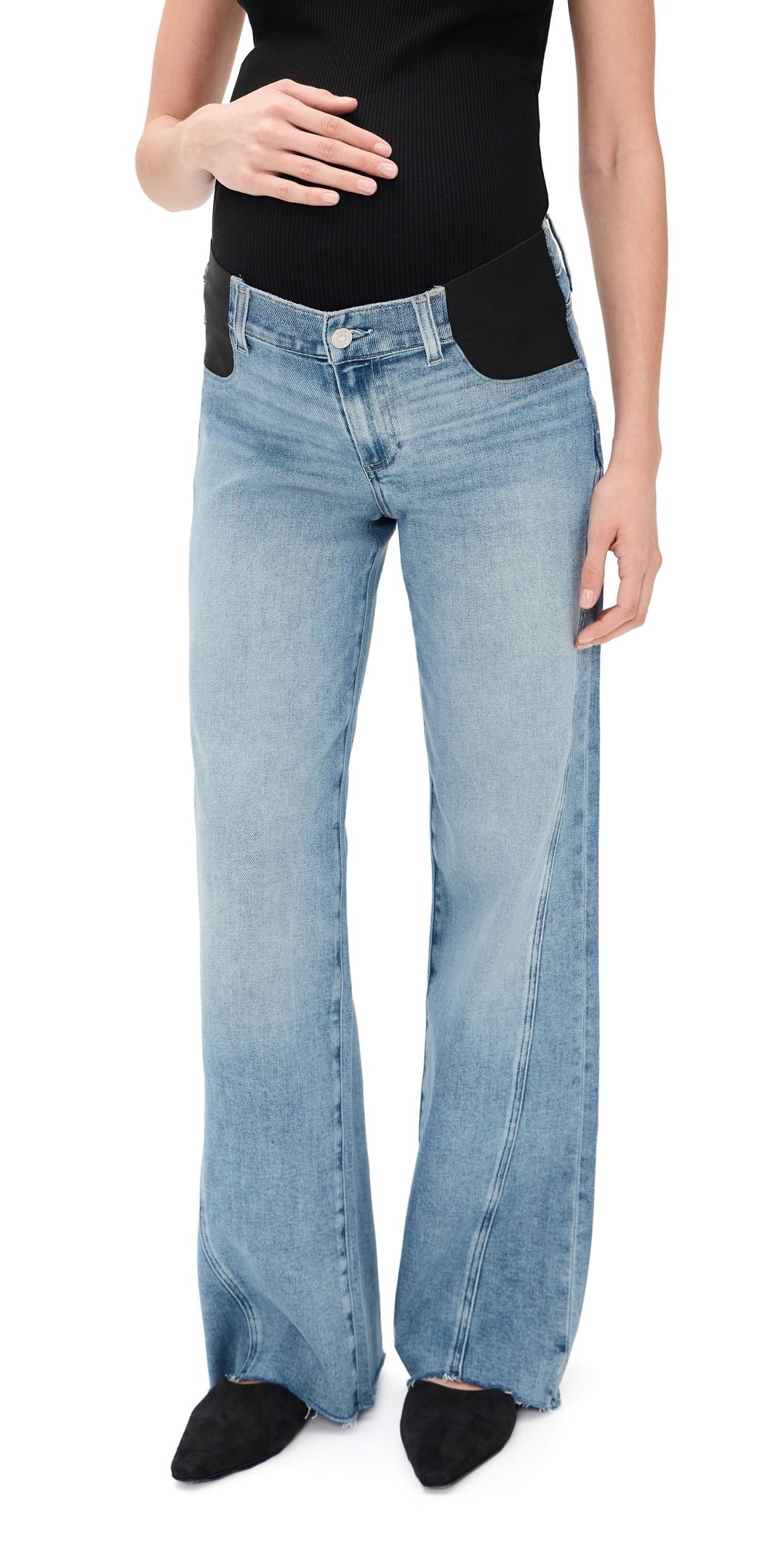 PAIGE Anessa Maternity with Twisted Outseam Jeans Explorer 29