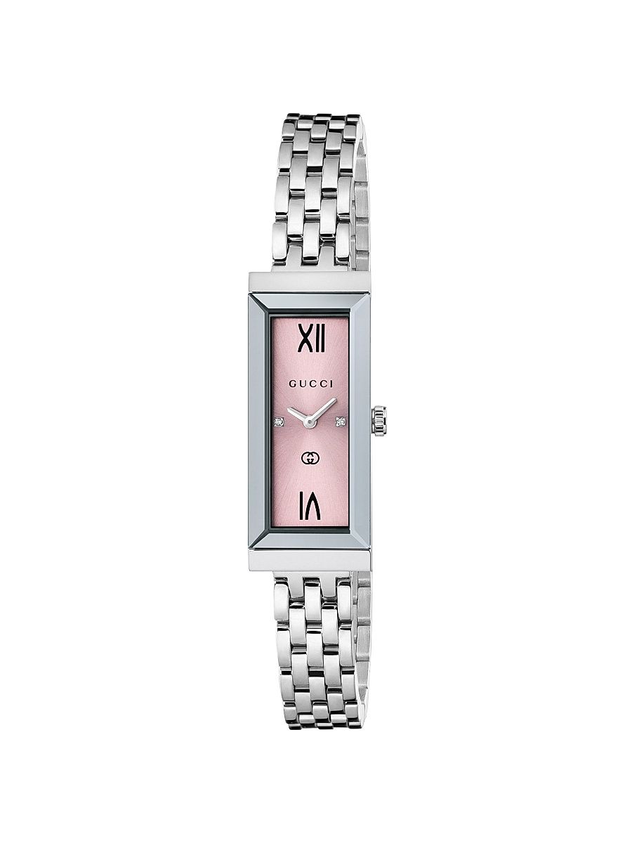 Women's G-Frame Stainless Steel Bracelet Watch/14MM x 34MM - Pink