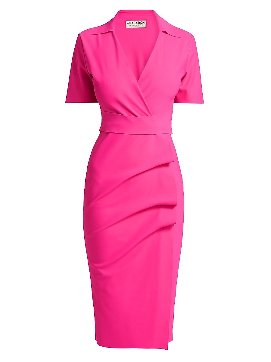 Women's Ittig Ruffle Cocktail Dress - Spicy Pink - Size 8