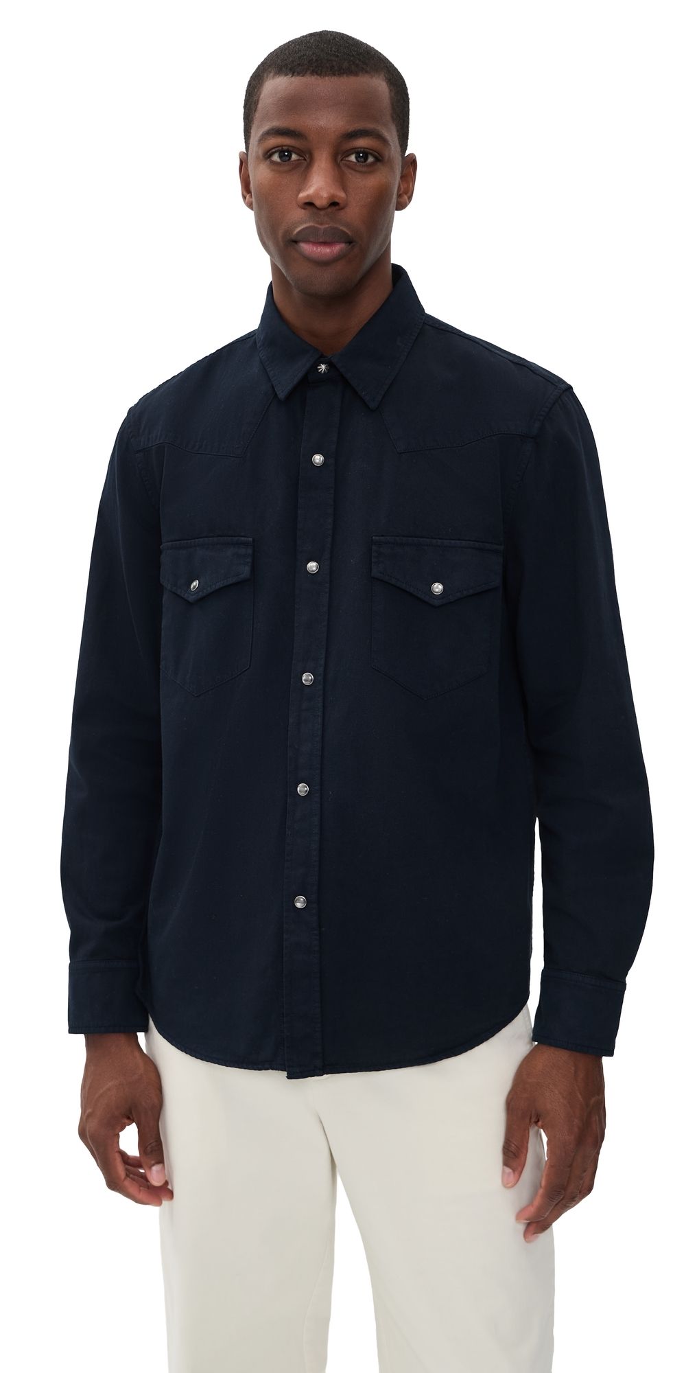 Nili Lotan Travis Denim Shirt Midnight L