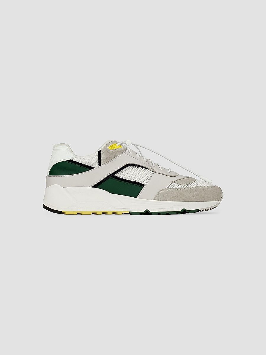 Saint Laurent Men's Bump Sneakers in Smooth Leather and Suede - Multicolored - Size 8