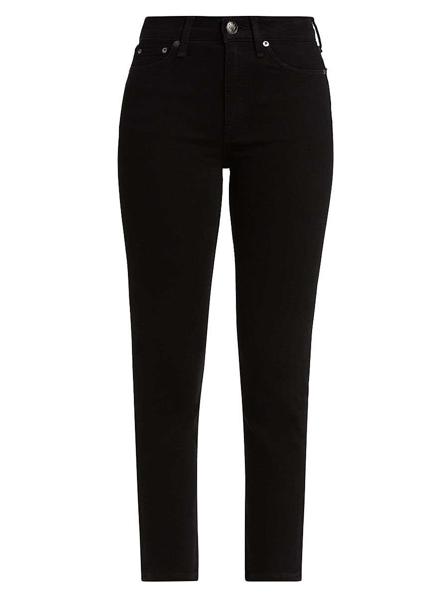Women's Wren High-Rise Crop Jeans - Black - Size 28