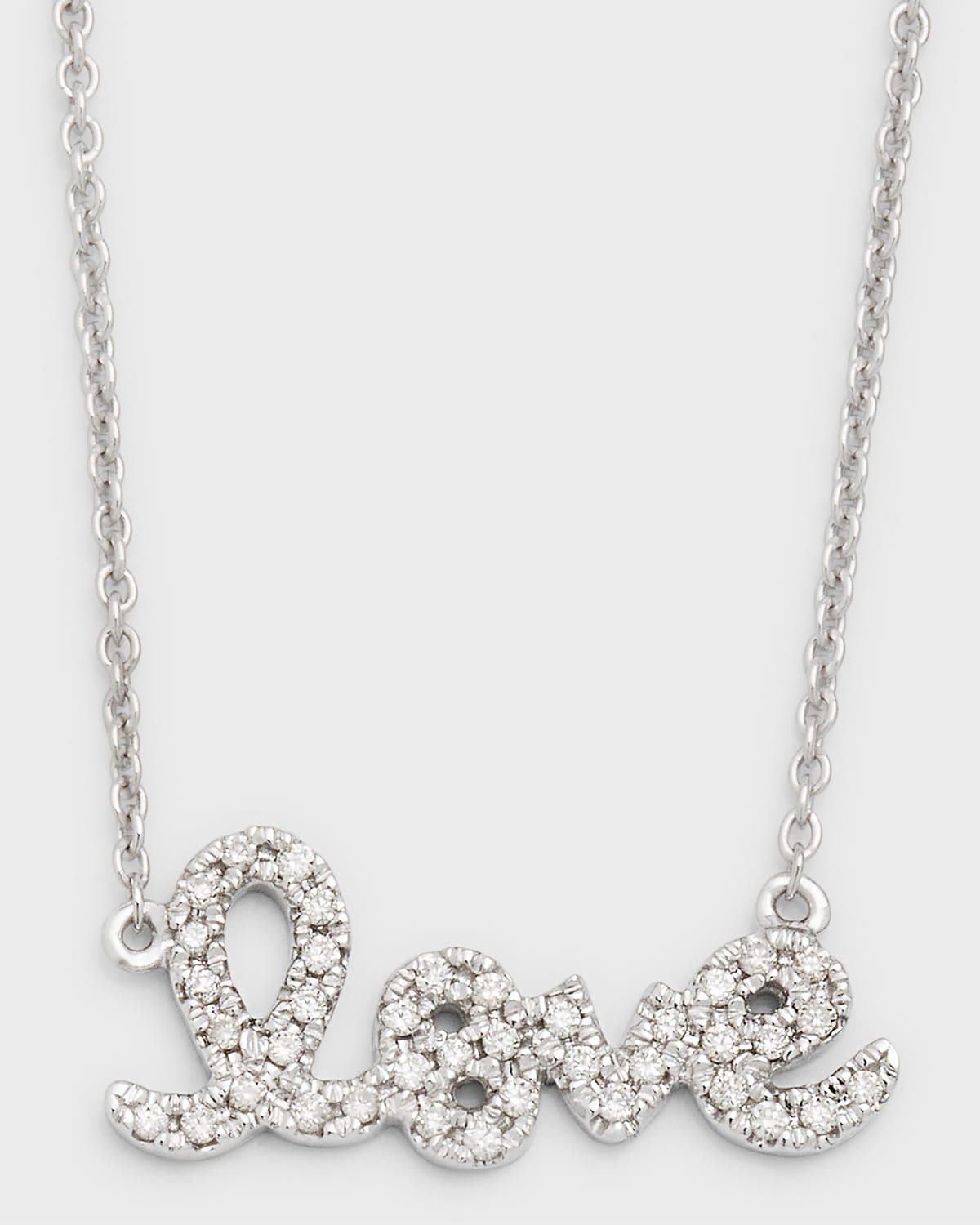 Gold Diamond Love Necklace, Small