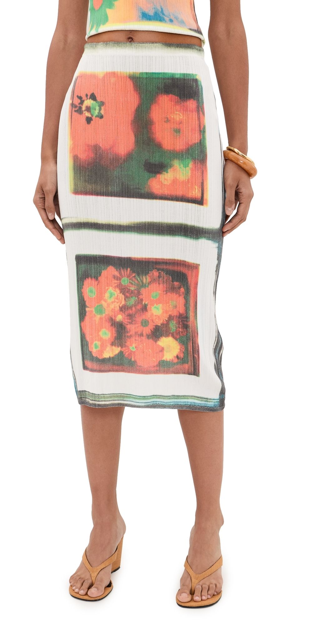 STAUD Noemi Skirt Superbloom Scarf M