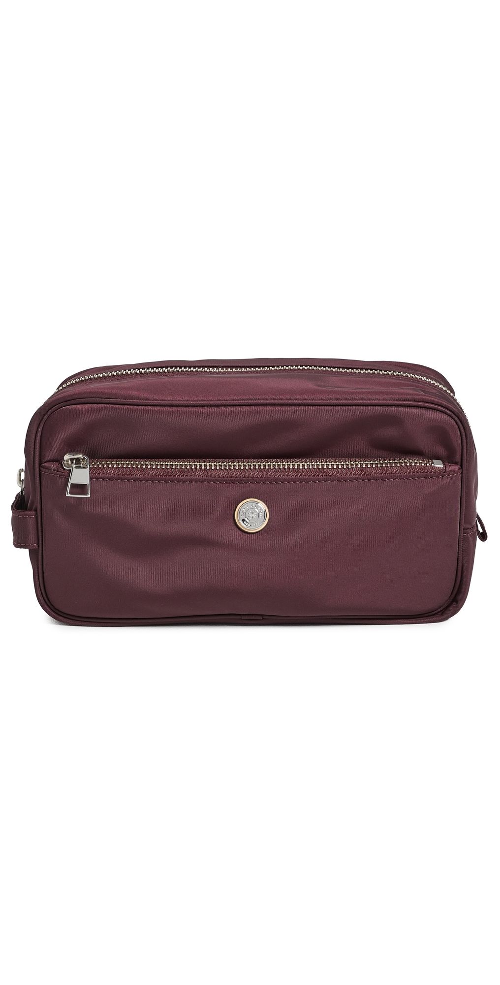 Tory Burch Twist Large Cosmetic Case Dark Carmine One Size