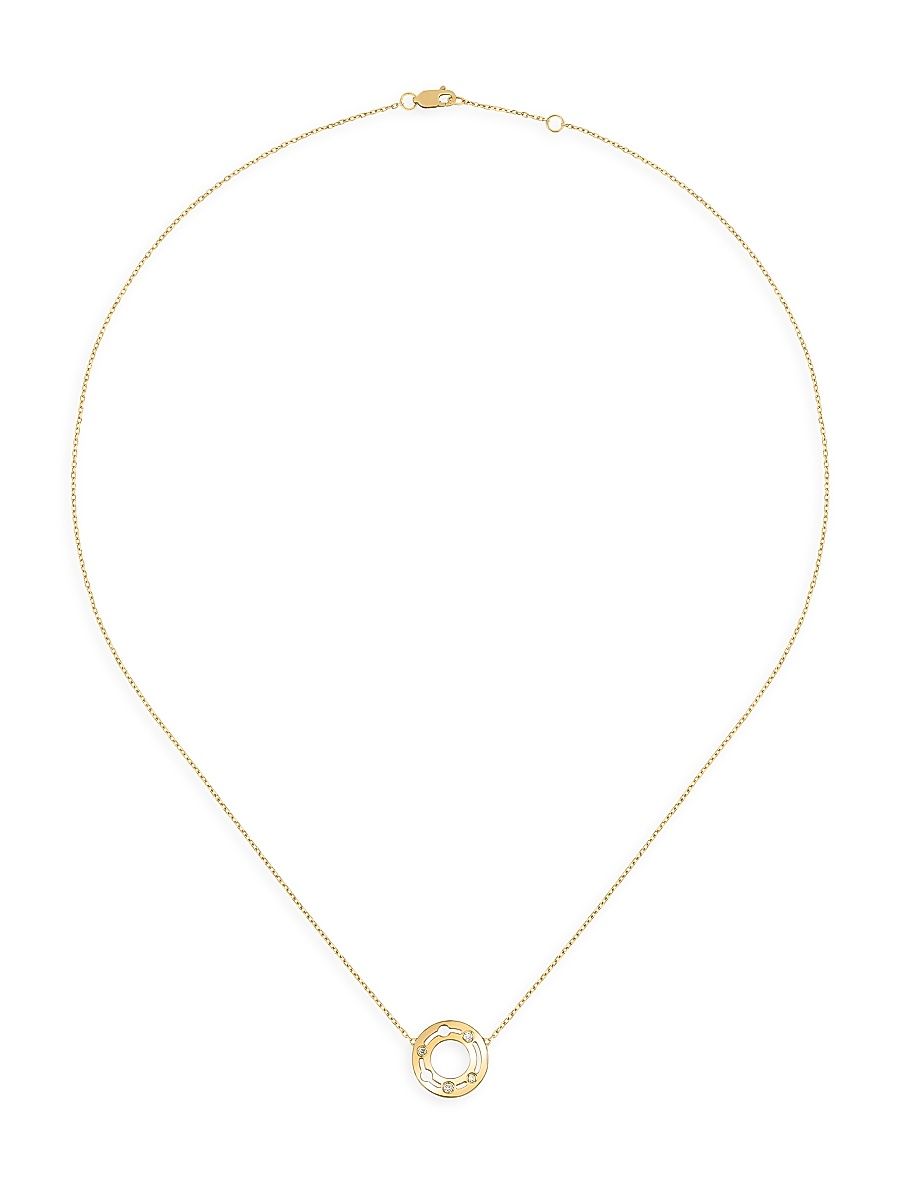 Women's Pulse 18K Yellow Gold & 0.04 TCW Diamond Pendant Necklace - Yellow Gold
