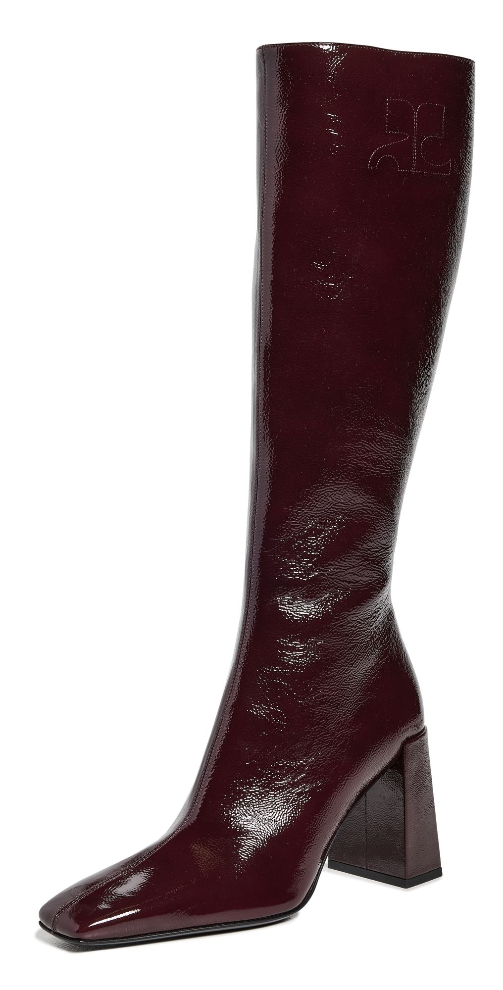 Courrèges Heritage Shadow Naplack Boots Burgundy 39