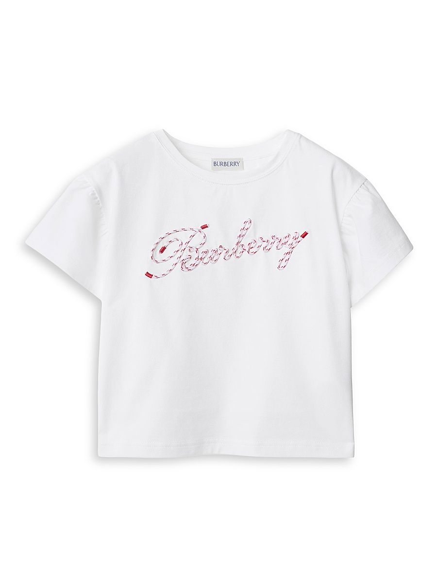 Little Girl's & Girl's Roxy Rope T-Shirt - White - Size 8