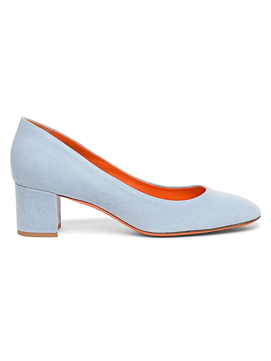 Women's Fight 50MM Suede Pumps - Light Blue - Size 7.5