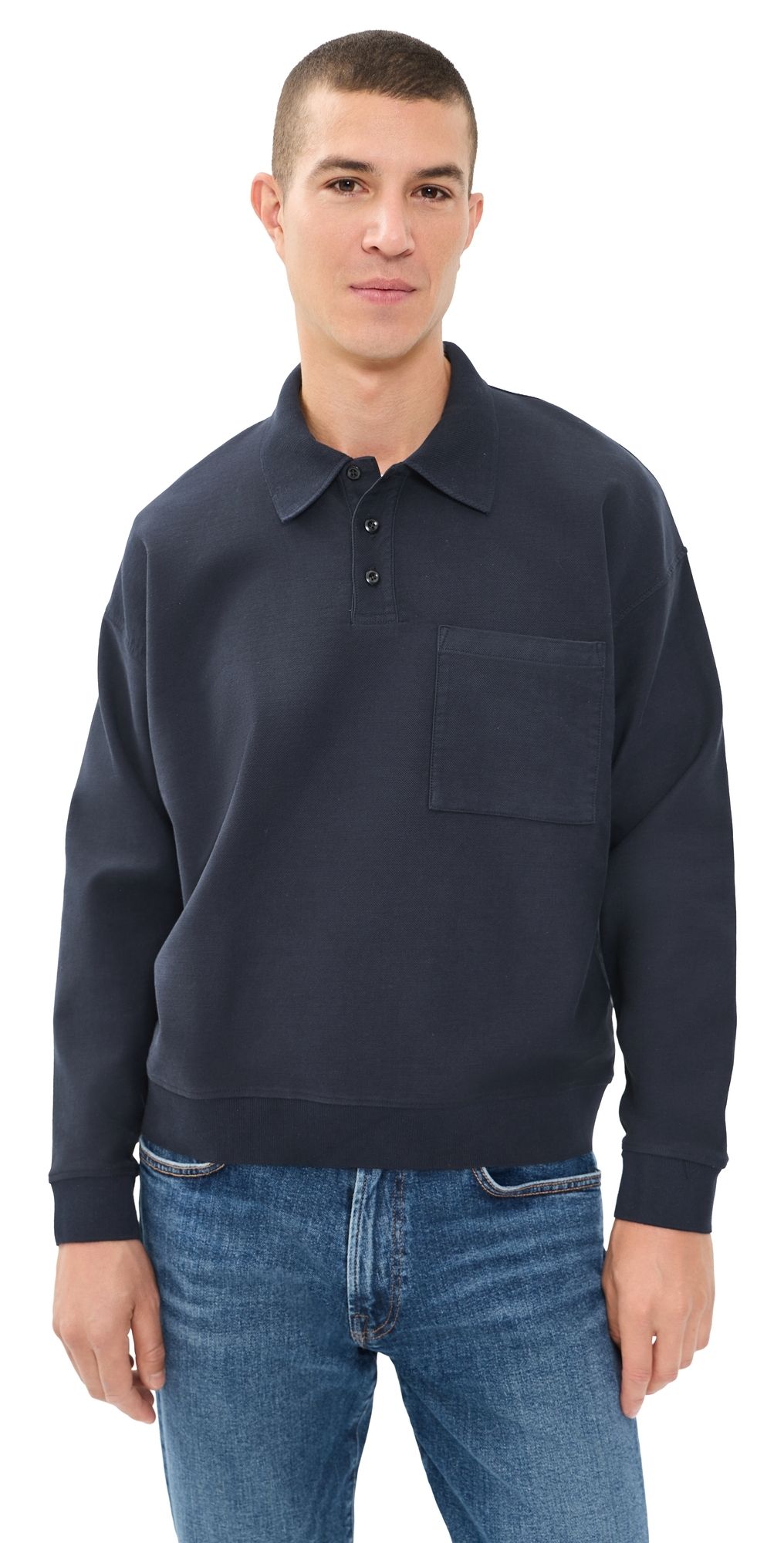 Citizens of Humanity French Terry Rugby Polo Navy M