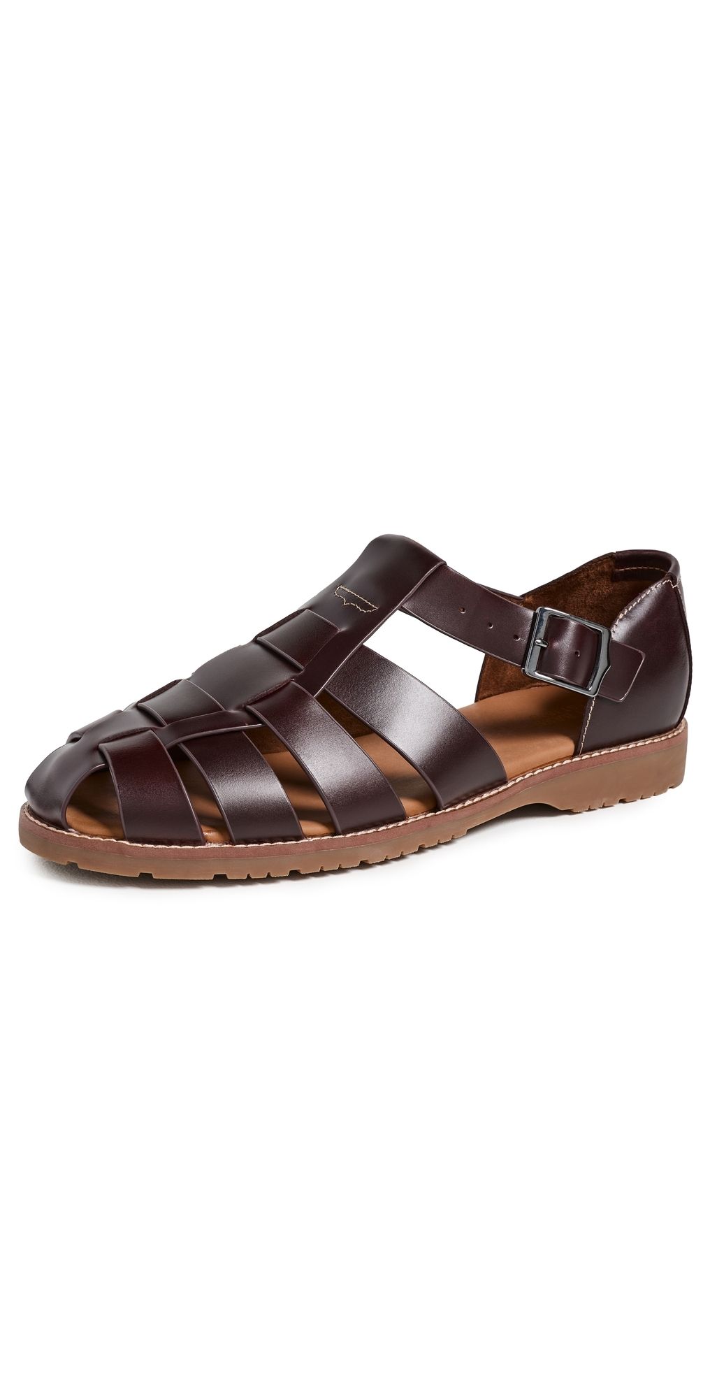 G. H. Bass Reed Mini Lug Fisherman Sandals Brunette 9