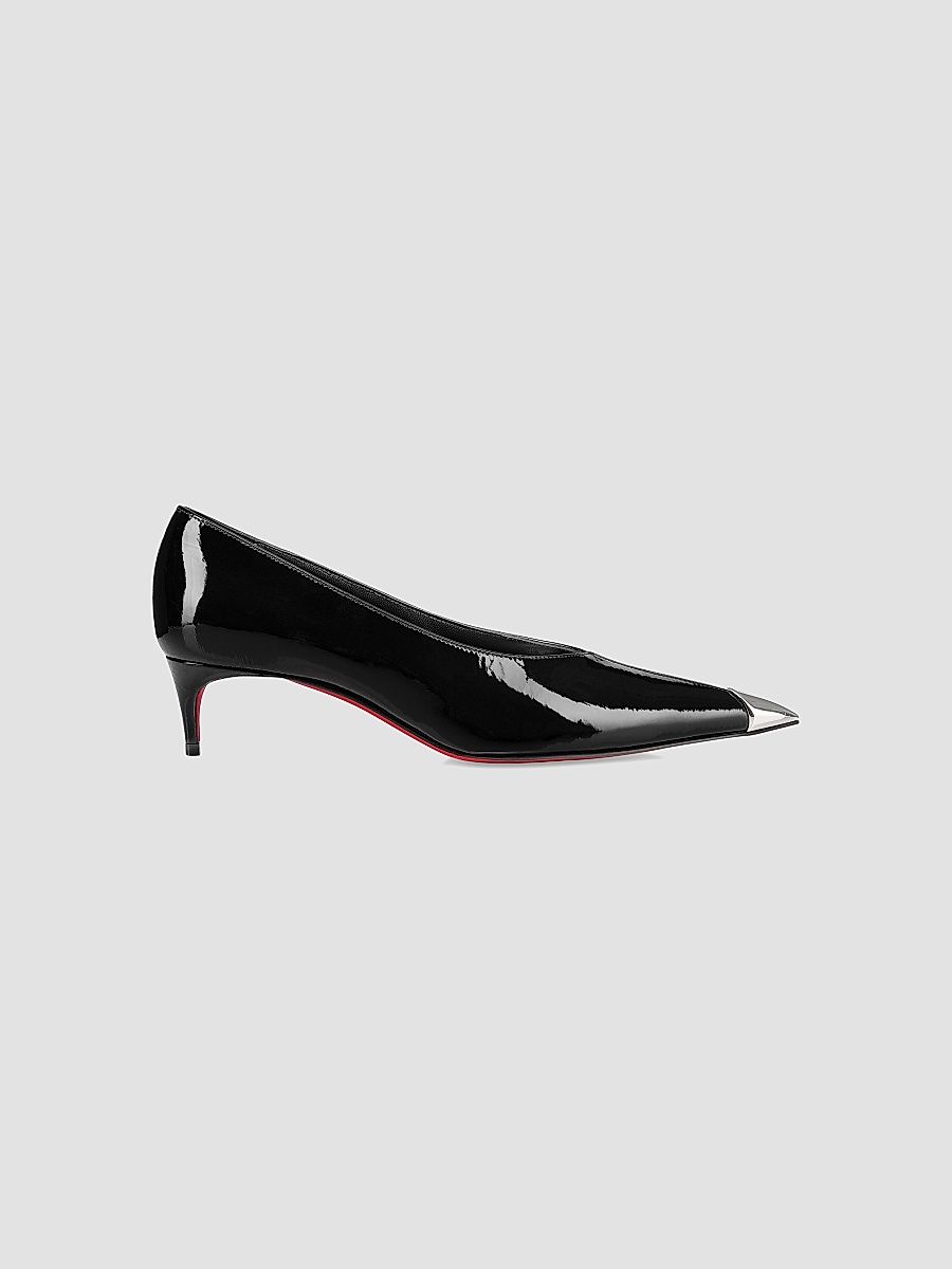 Christian Louboutin Women's Katissima Patent Leather 45MM Pumps - Black - Size 10
