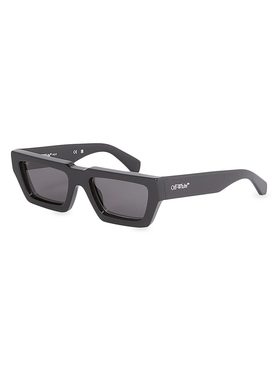 Women's Manchester 54MM Rectangular Sunglasses - Black White Grey