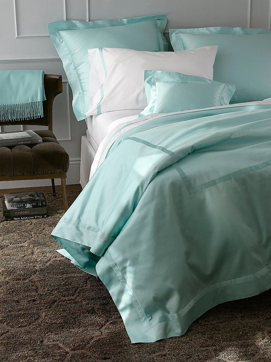 Matouk Nocturne Sheets & Pillowcase Set - Coral - Size Full