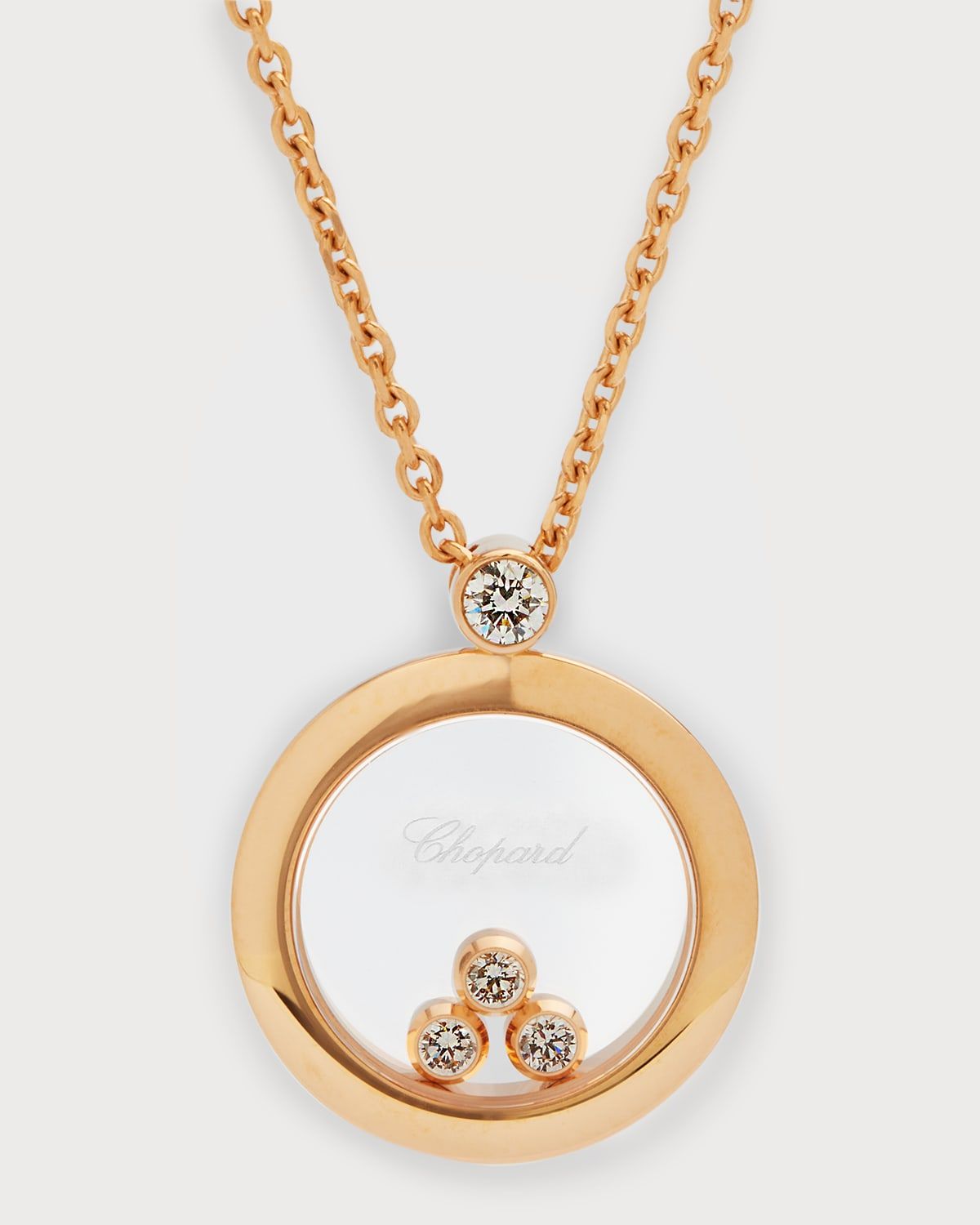 Happy Diamonds 18K Rose Gold Pendant Necklace