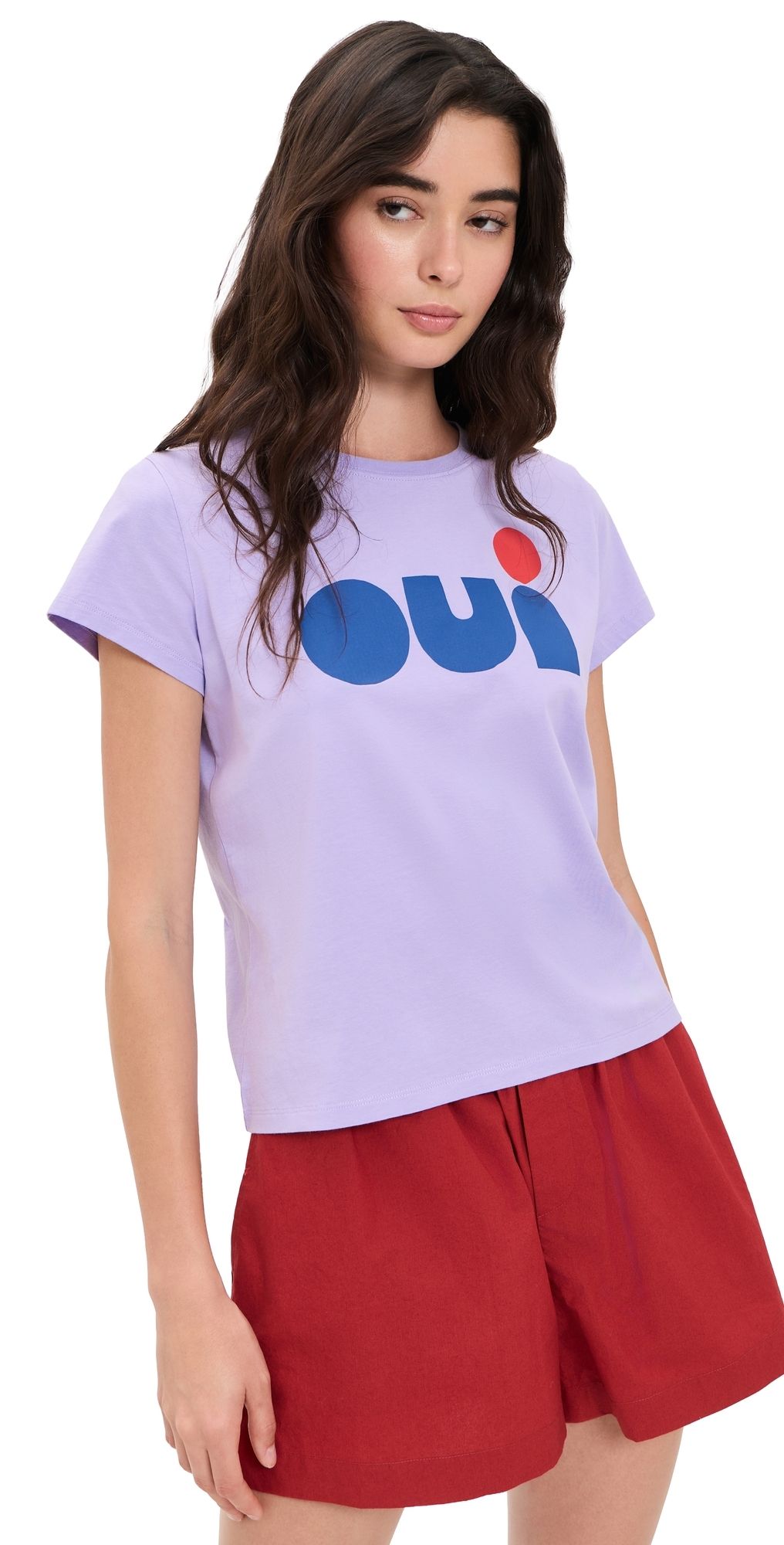 Clare V. Out Oui Classic Tee Jacaranda XL