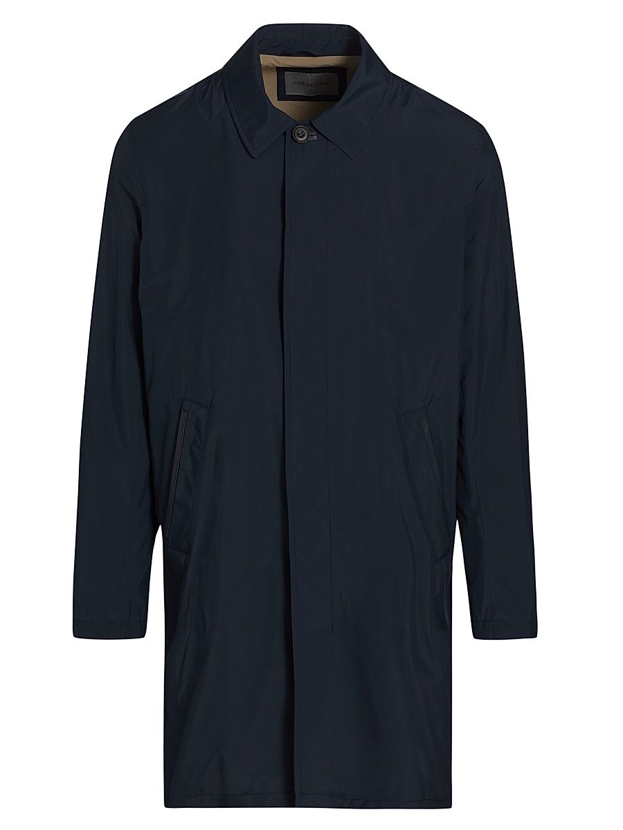 Men's Packable Raincoat - Navy - Size 46