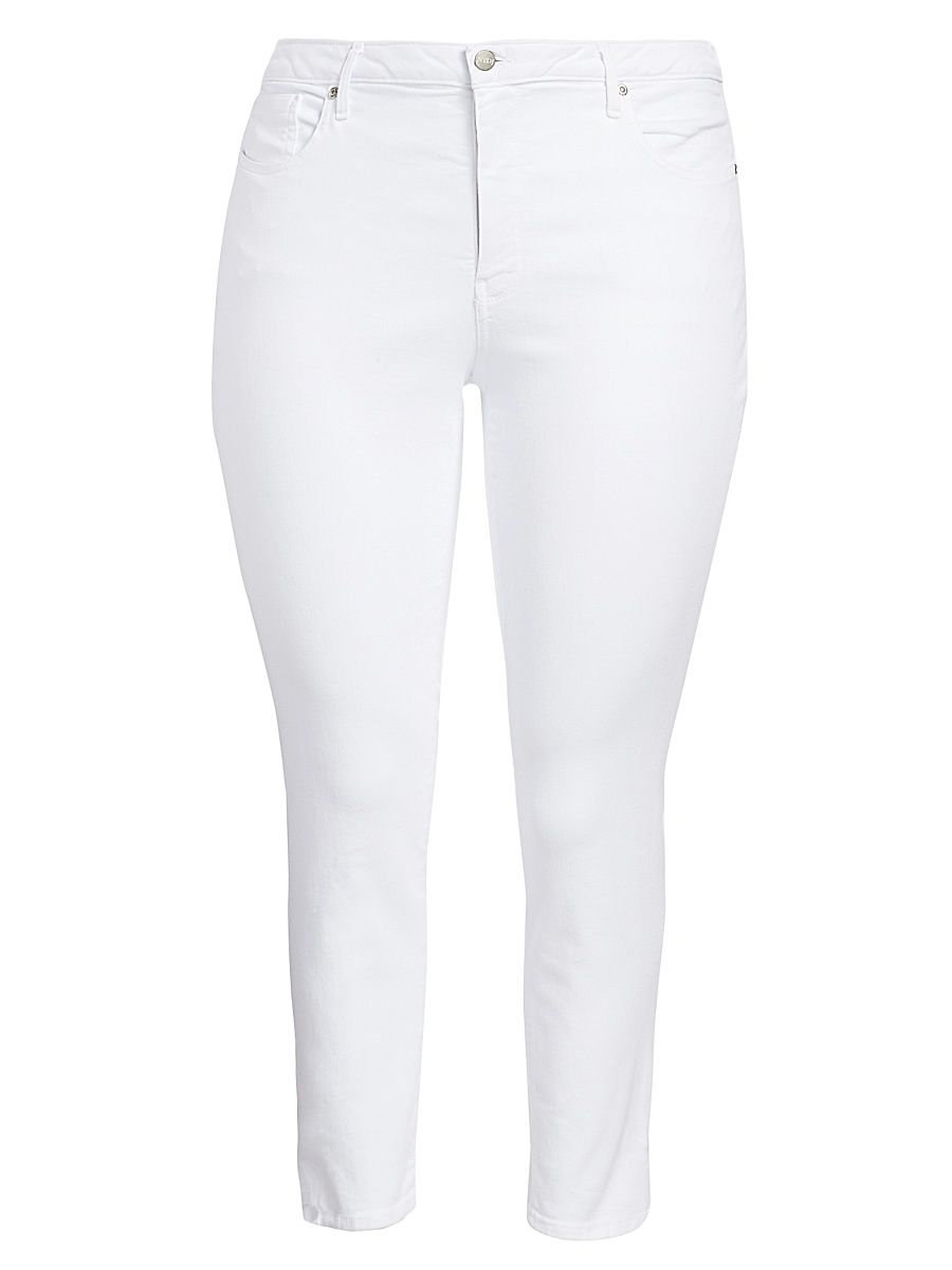 Women's Ami Side Slit Skinny Jeans - Optic White - Size 20