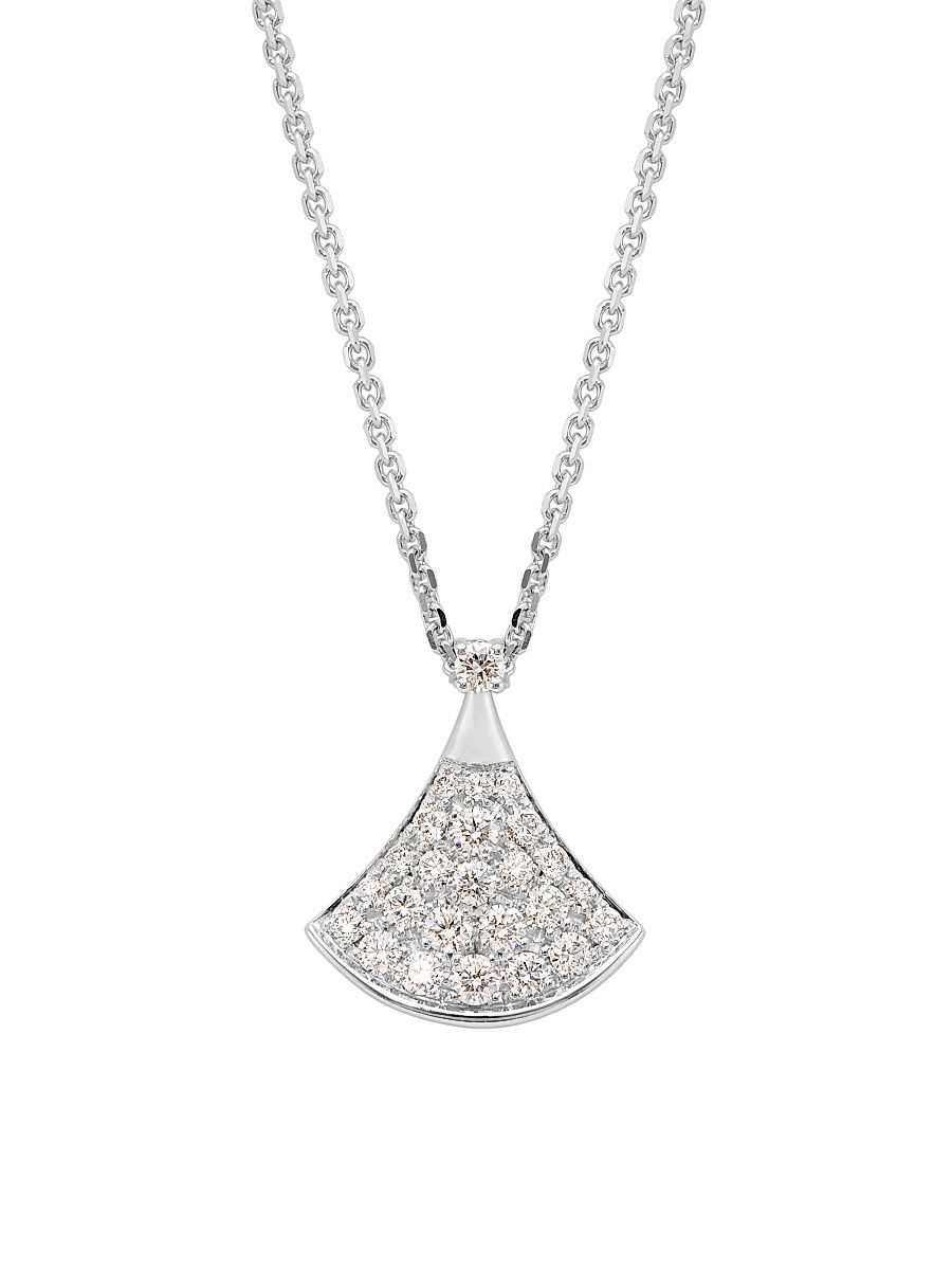 Women's Divas' Dream 18K White Gold & Diamond Pavé Pendant Necklace - White Gold