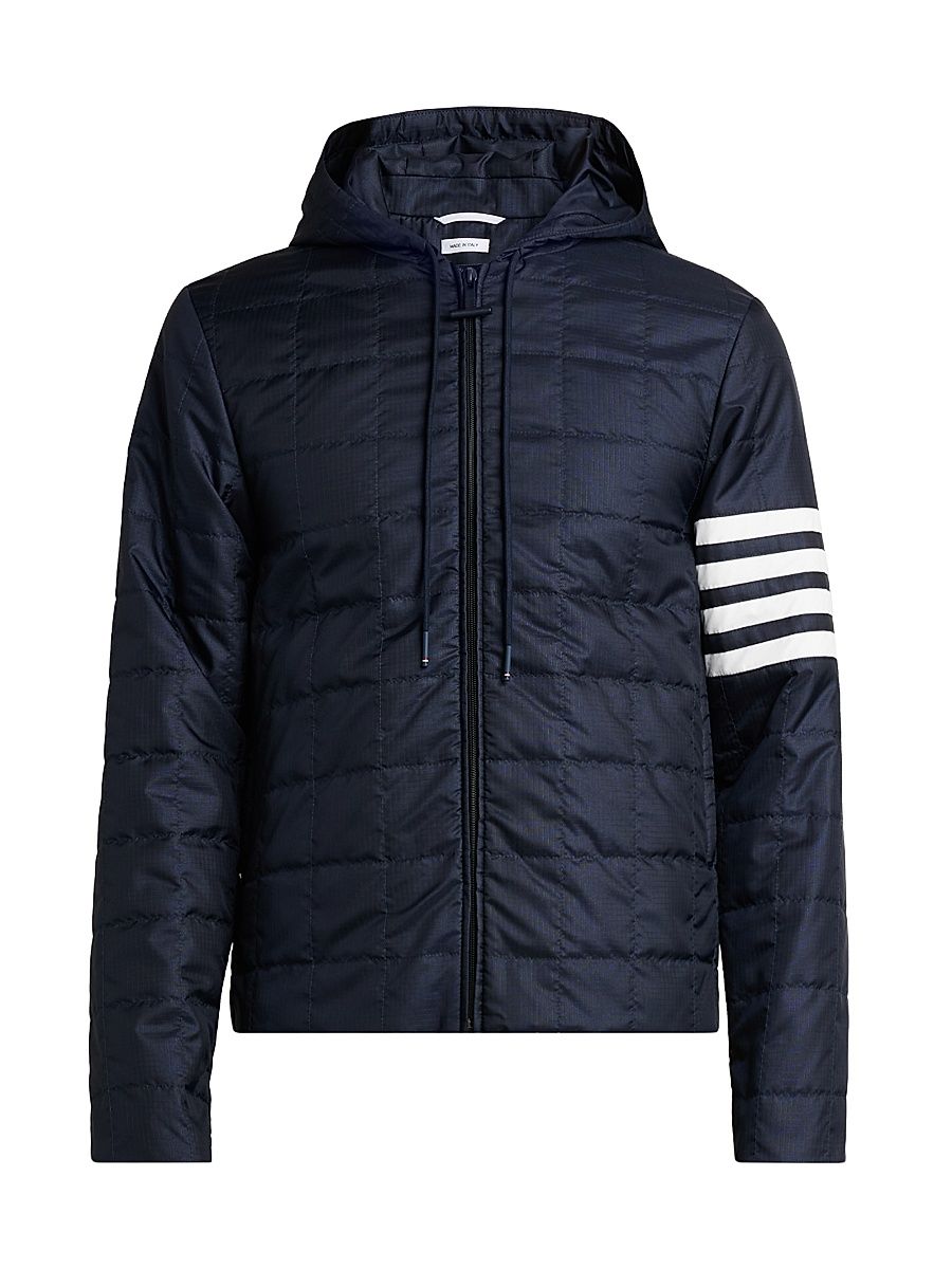 Men's Lightweight Ripstop Liner Hooded Jacket - Navy - Size Medium