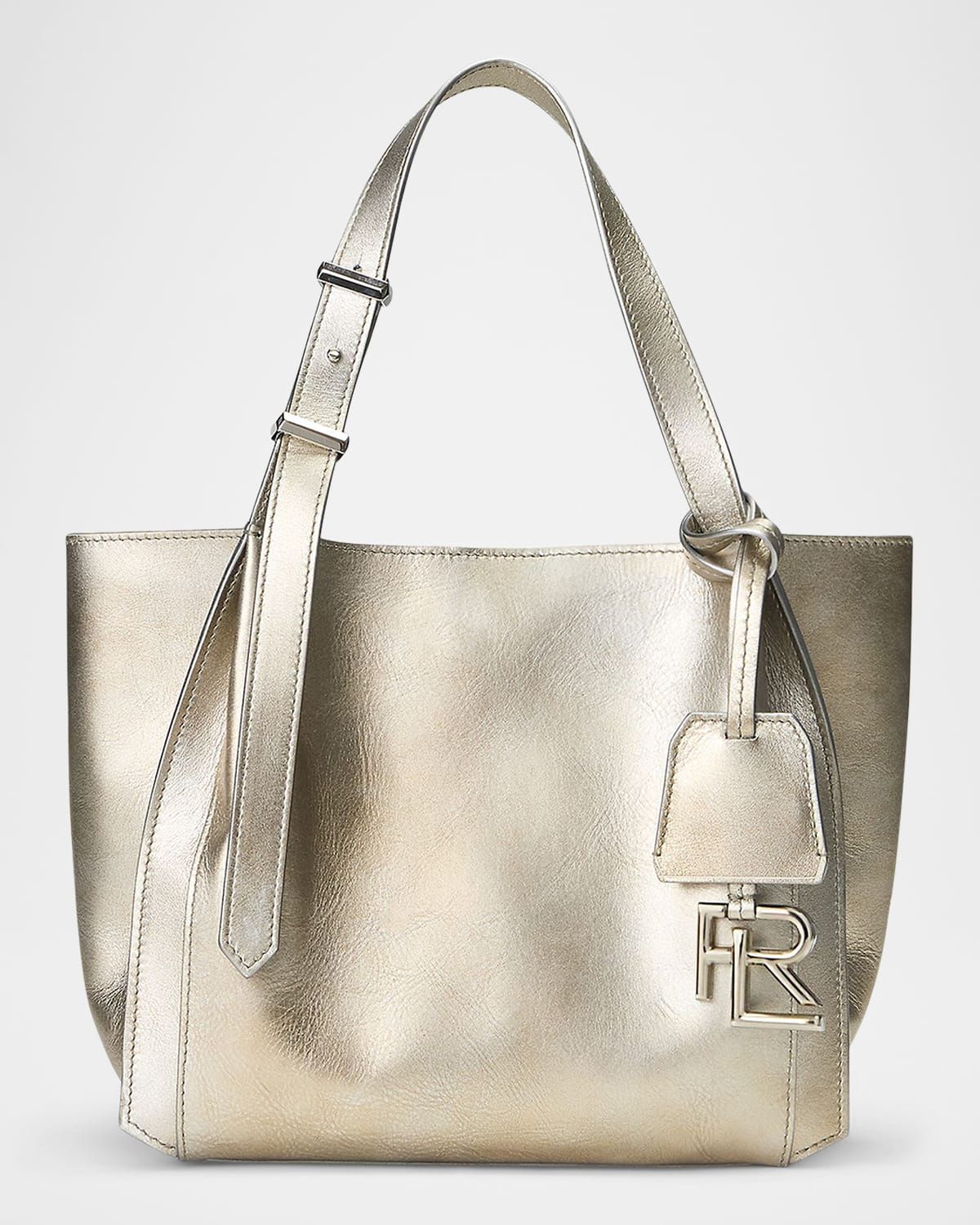 RL 888 Small Metallic Calfskin Tote Bag