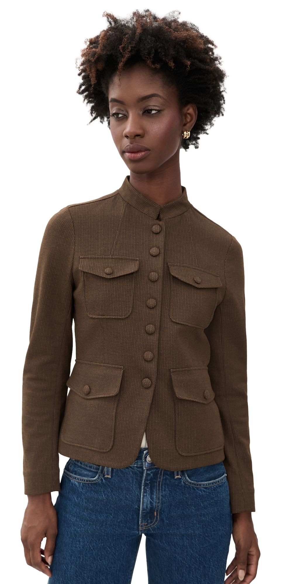 rag & bone Mercer Ponte Jacquard Blazer BRWMT 12