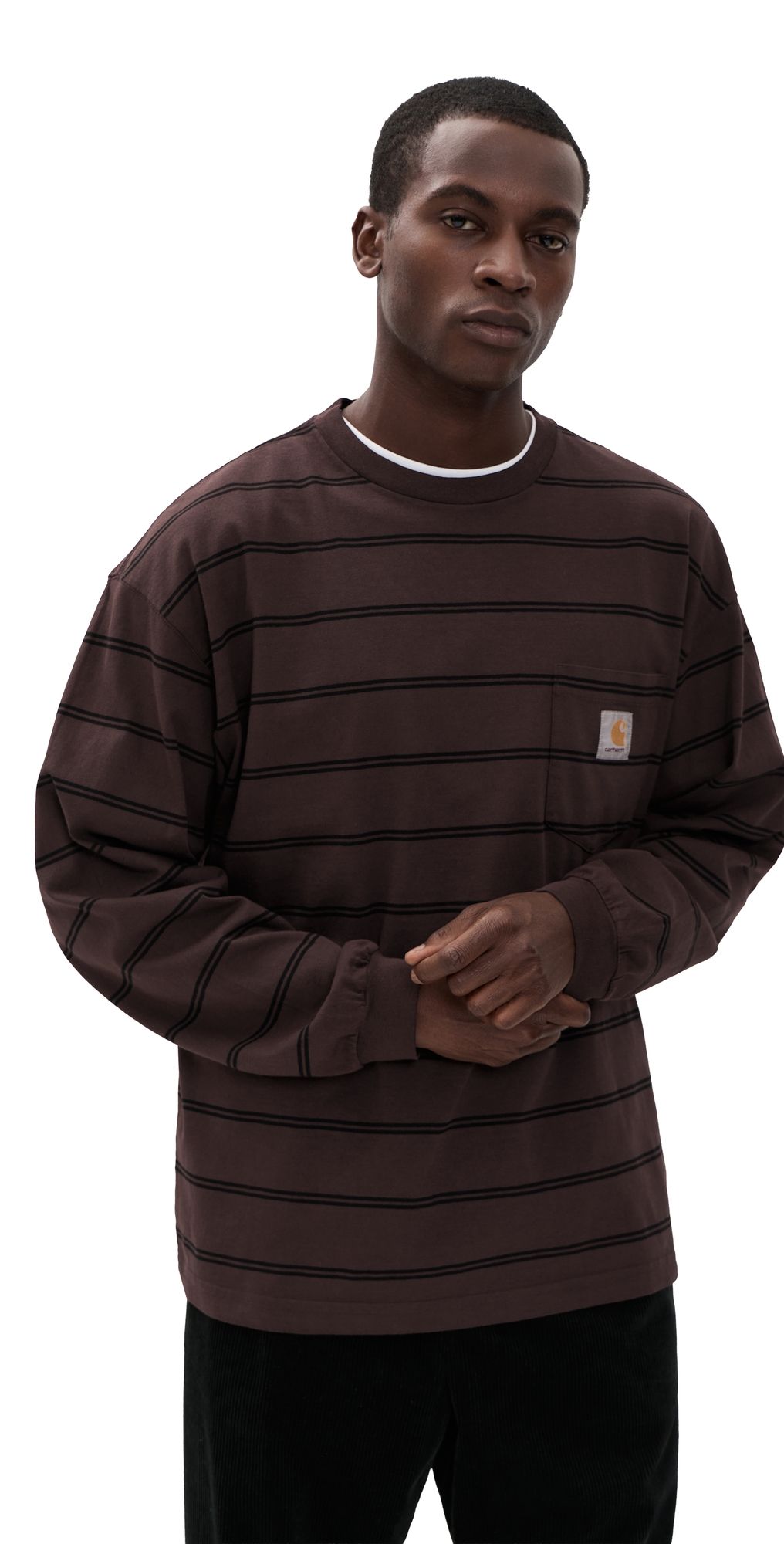 Carhartt WIP Stiped Cardona Pocket T-Shirt Cardona Stripe Natural/Pali M