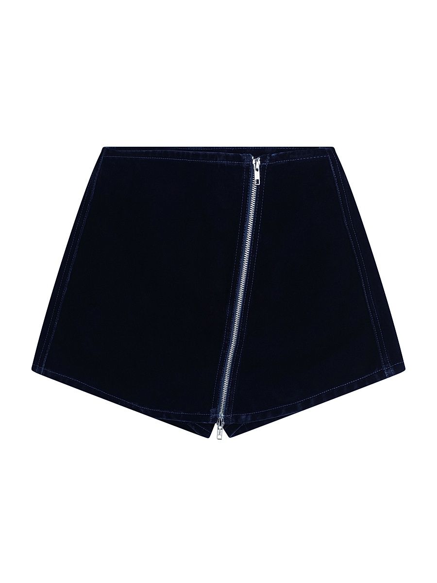 Women's Velvet Wrap Skort - Indigo Flocking - Size 31