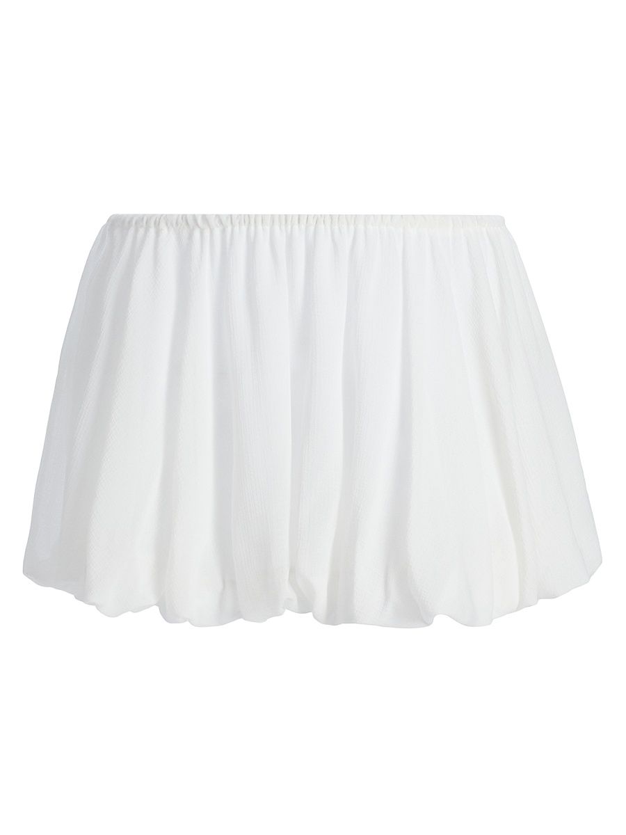 Women's Maddy Pleated Miniskirt - White - Size XL