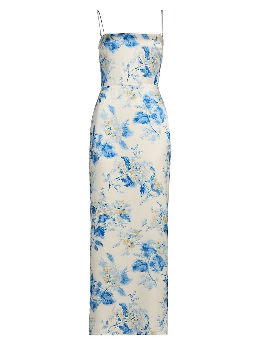 Women's Frankie Silk Slip Maxi Dress - Misty Morning - Size 12