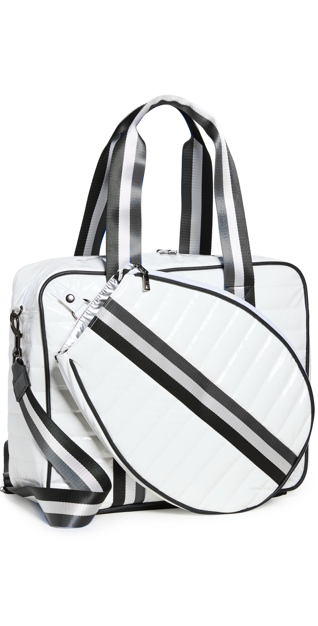 Think Royln Champion Tennis Bag White Patent One Size