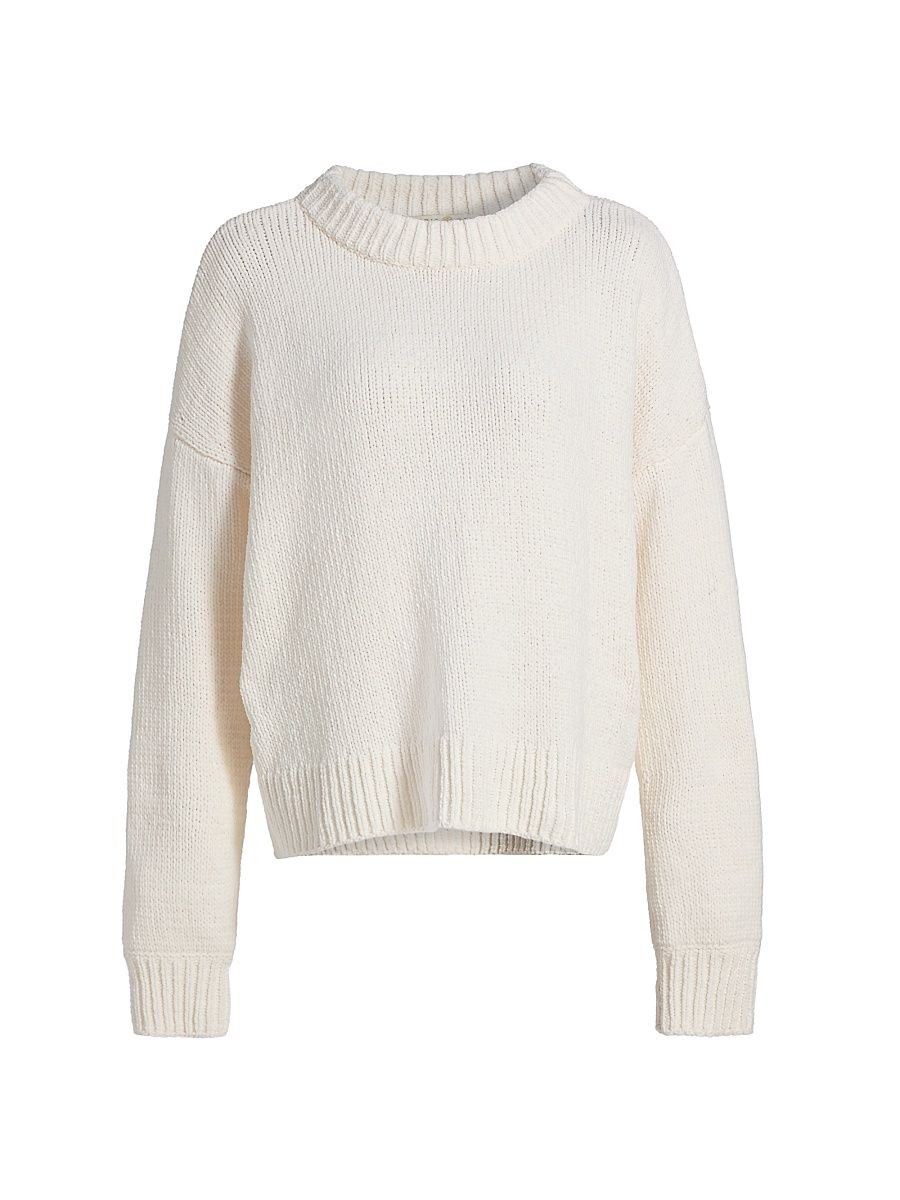 Women's Lonnie Relaxed Crewneck Sweater - Marshmallow - Size Medium