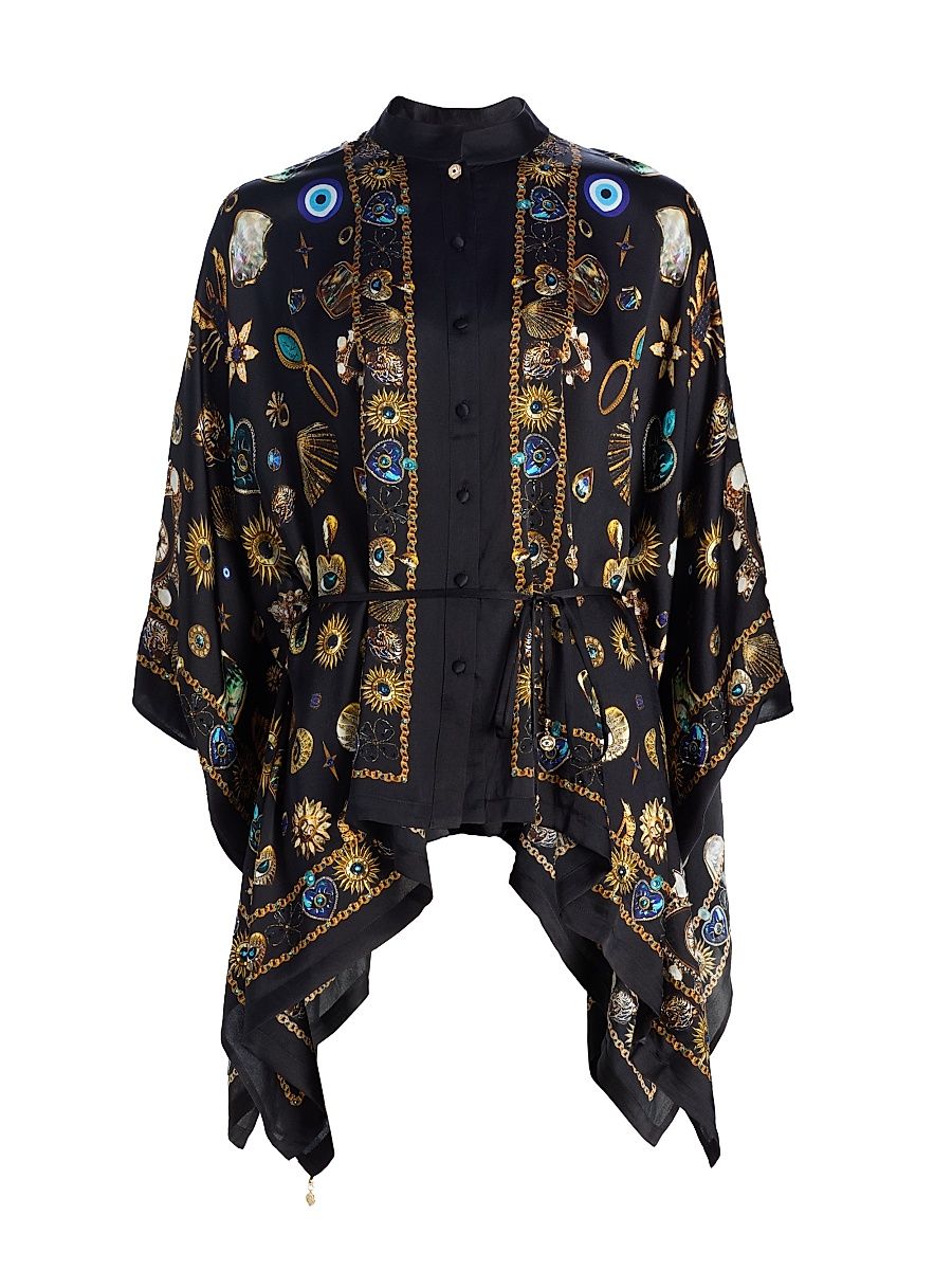 Women's Amulets & Alchemy Silk Blouse - Amulets And Alchemy - Size Medium