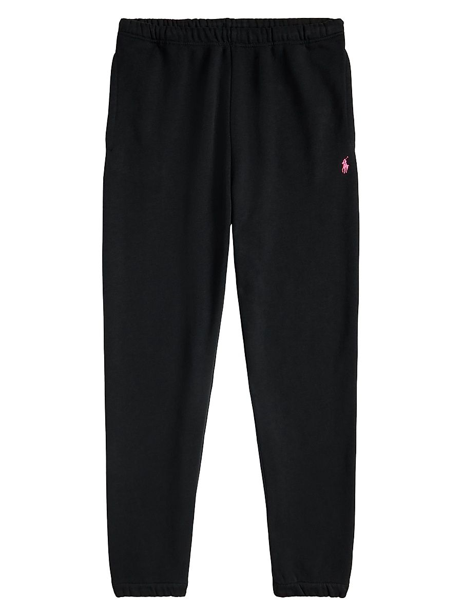 Men's Logo-Embroidered Vintage Fleece Sweatpants - Polo Black - Size XL