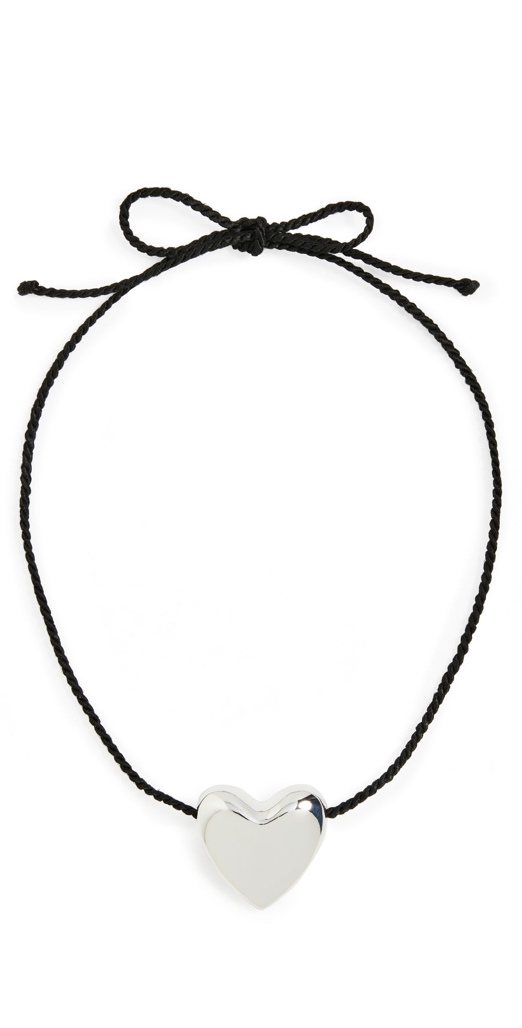 Annika Inez Large Heart Necklace Silver One Size