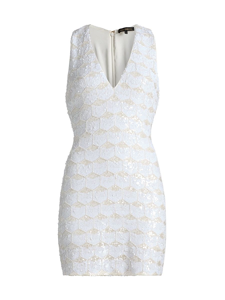 Women's Ari Sequinned Minidress - Ivory Sequin - Size 16