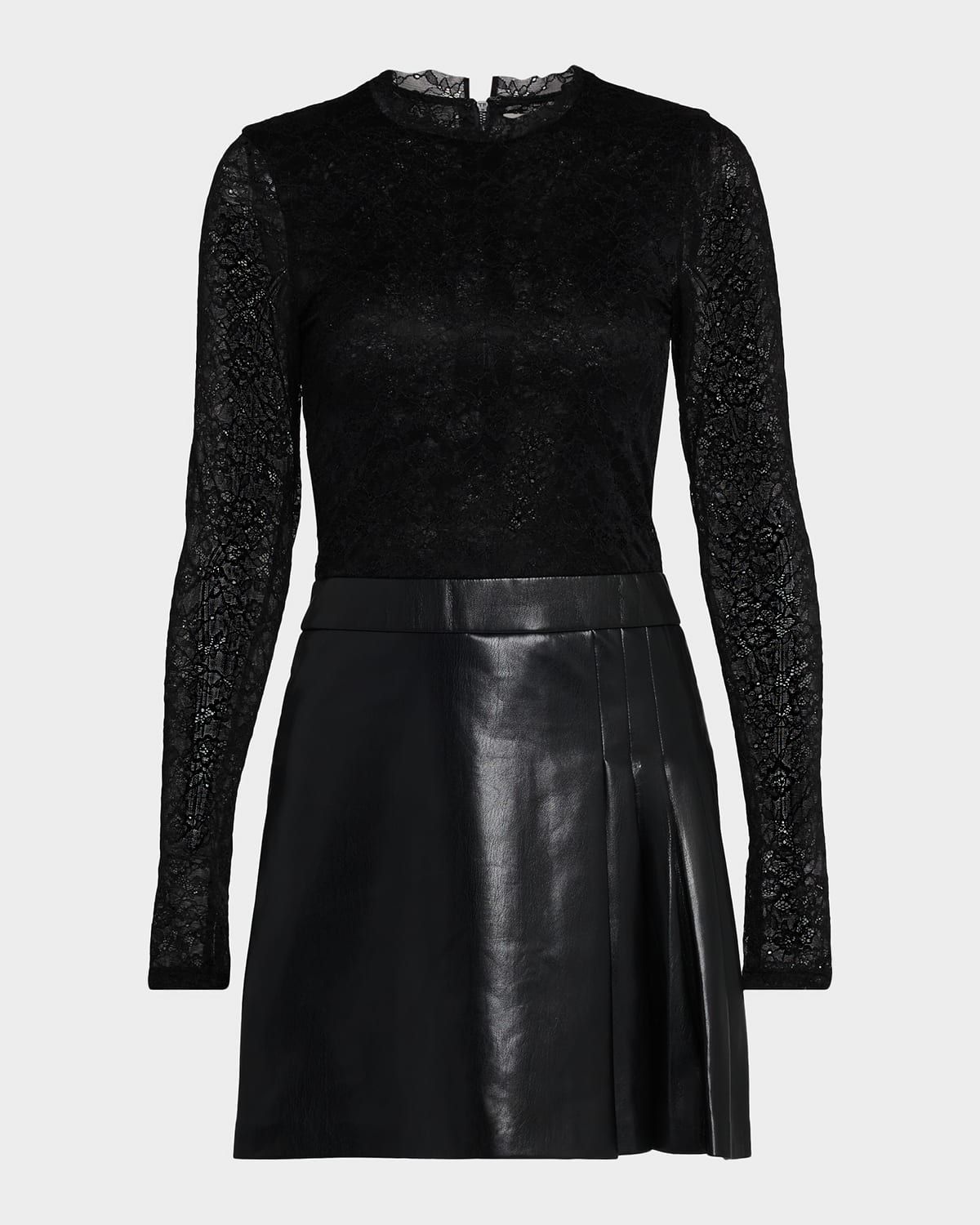 Chara Lace Combo Mini Dress