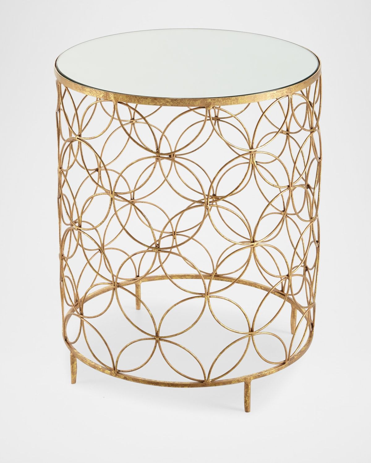 Sherry Mirror Top Side Table
