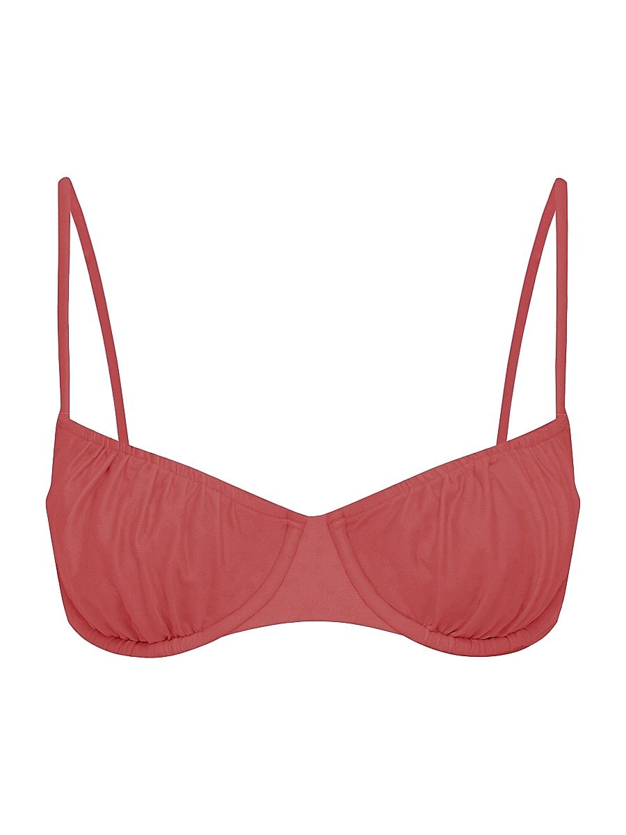 Women's Tapestry Everlasting Ruched Balconette Bikini Top - Rose - Size Medium