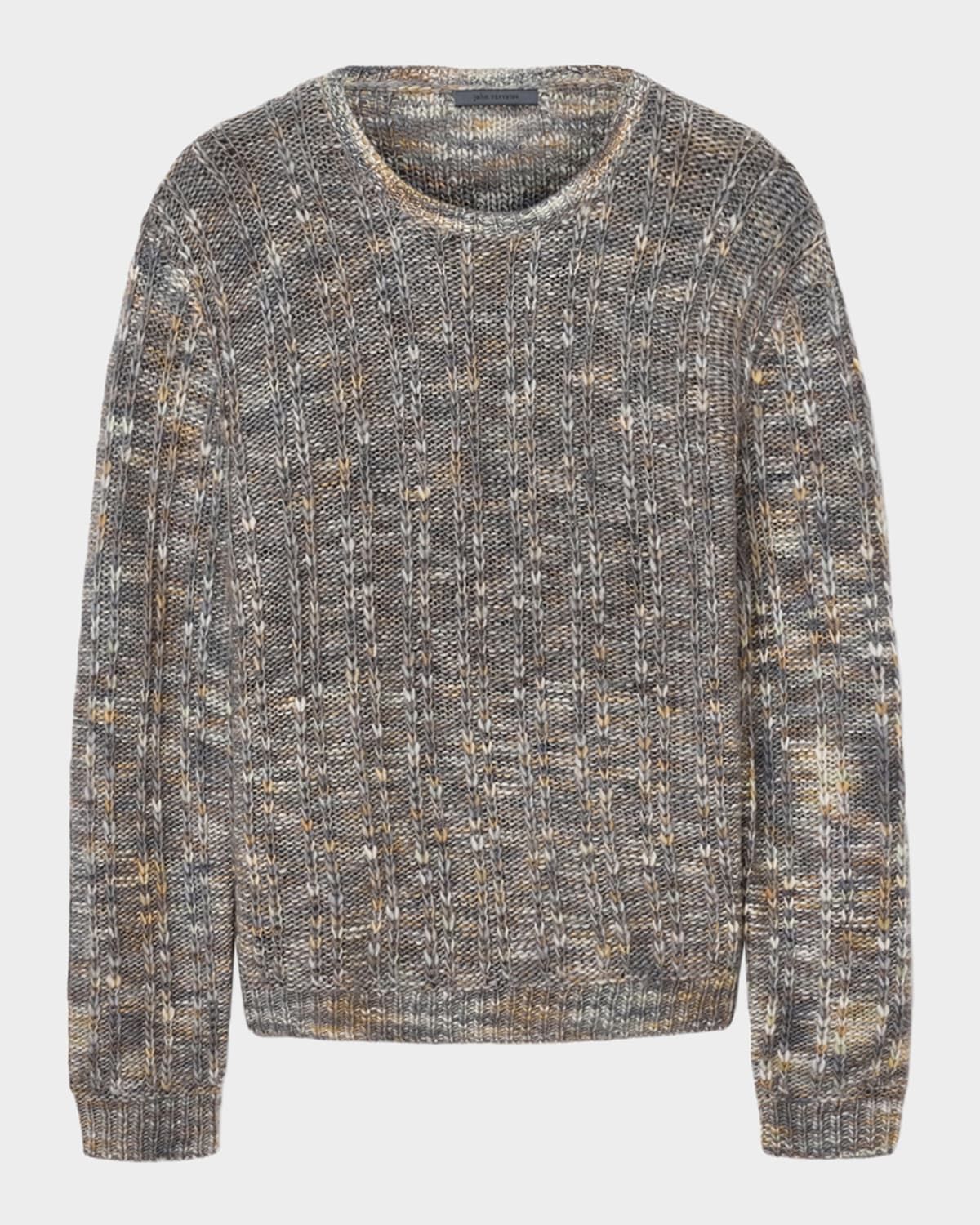 Men & apos;s Marsala Melange Wool Knit Crewneck Sweater