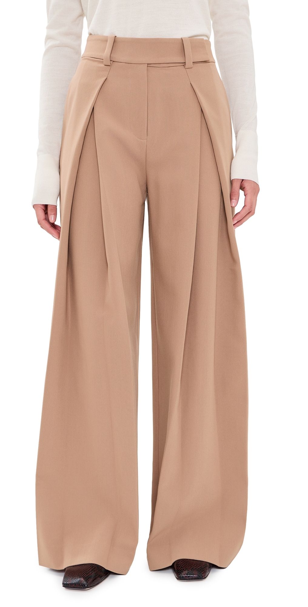Favorite Daughter Pleats For Days Pants Camel 8