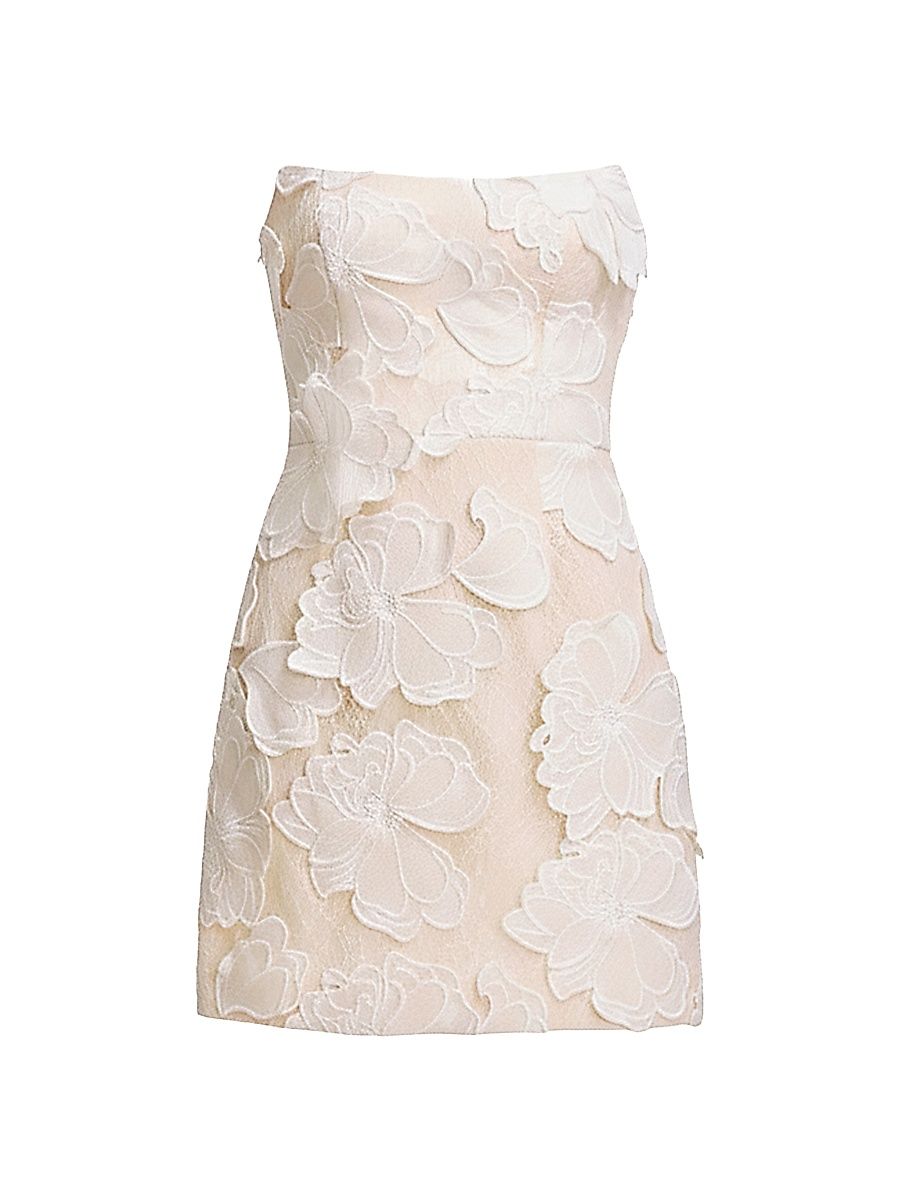 Women's Amity Strapless Minidress - White Multi - Size XXL