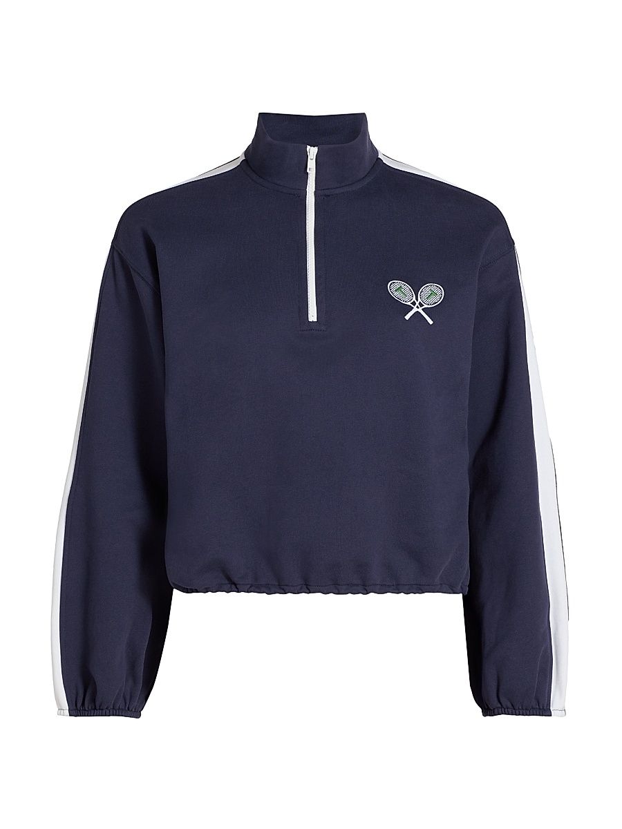 Women's Maria Terry Quarter-Zip Pullover - Maritime Blue - Size XS